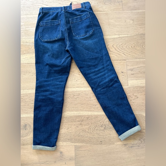 Judy Blue High Rise Double Cuffed Jogger Jeans Dark Wash Denim Size 9/29 NWOT - Picture 6 of 8